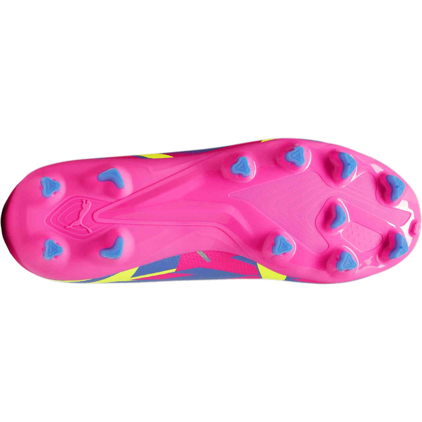 Puma Ultra Match LL FG/AG Junior Firm Ground Soccer Cleat - Luminous Pink-Ultra Blue-Yellow Alert