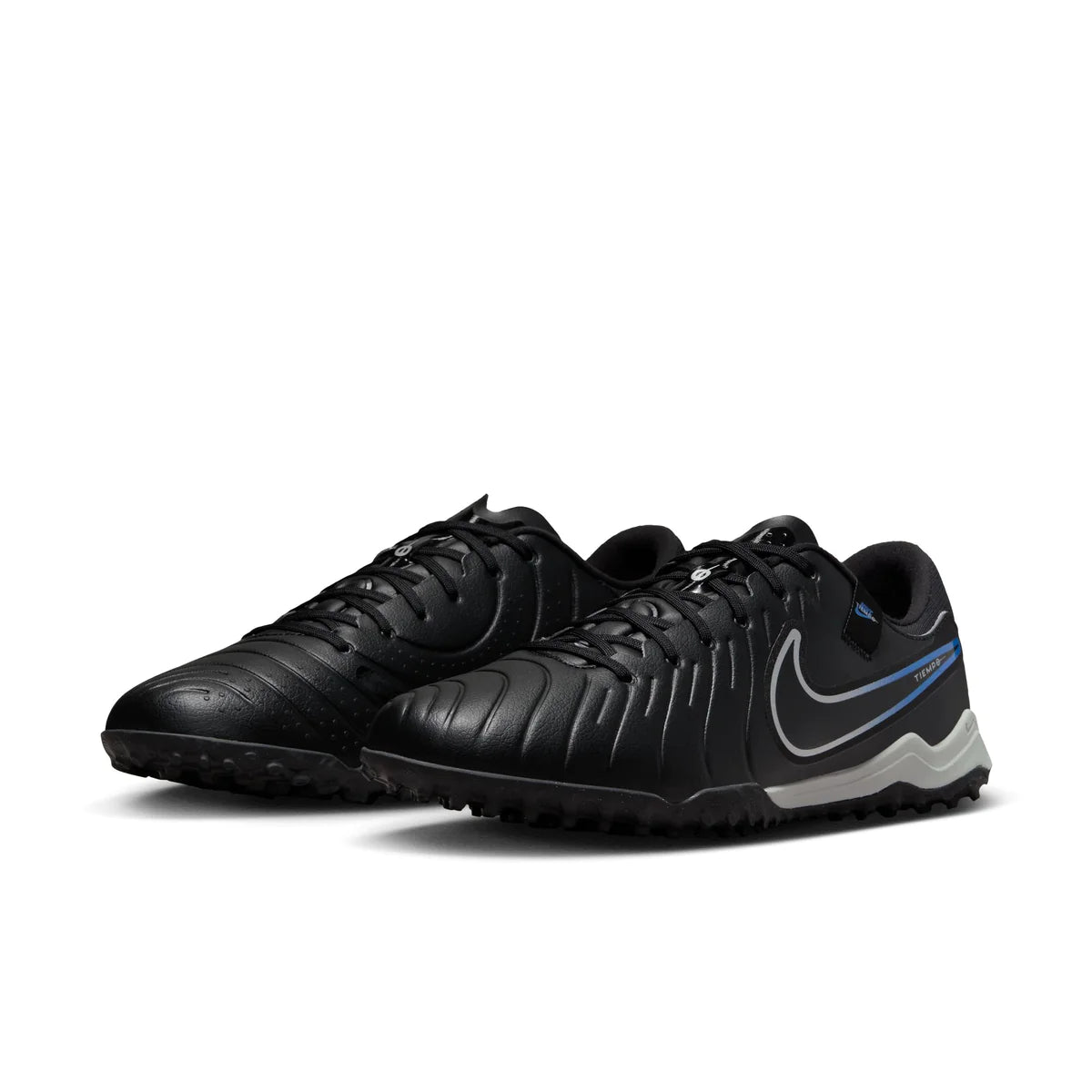 Nike Tiempo Legend 10 Academy TF Artificial Turf Soccer Shoe - Black/ Chrome- Hyper Royal
