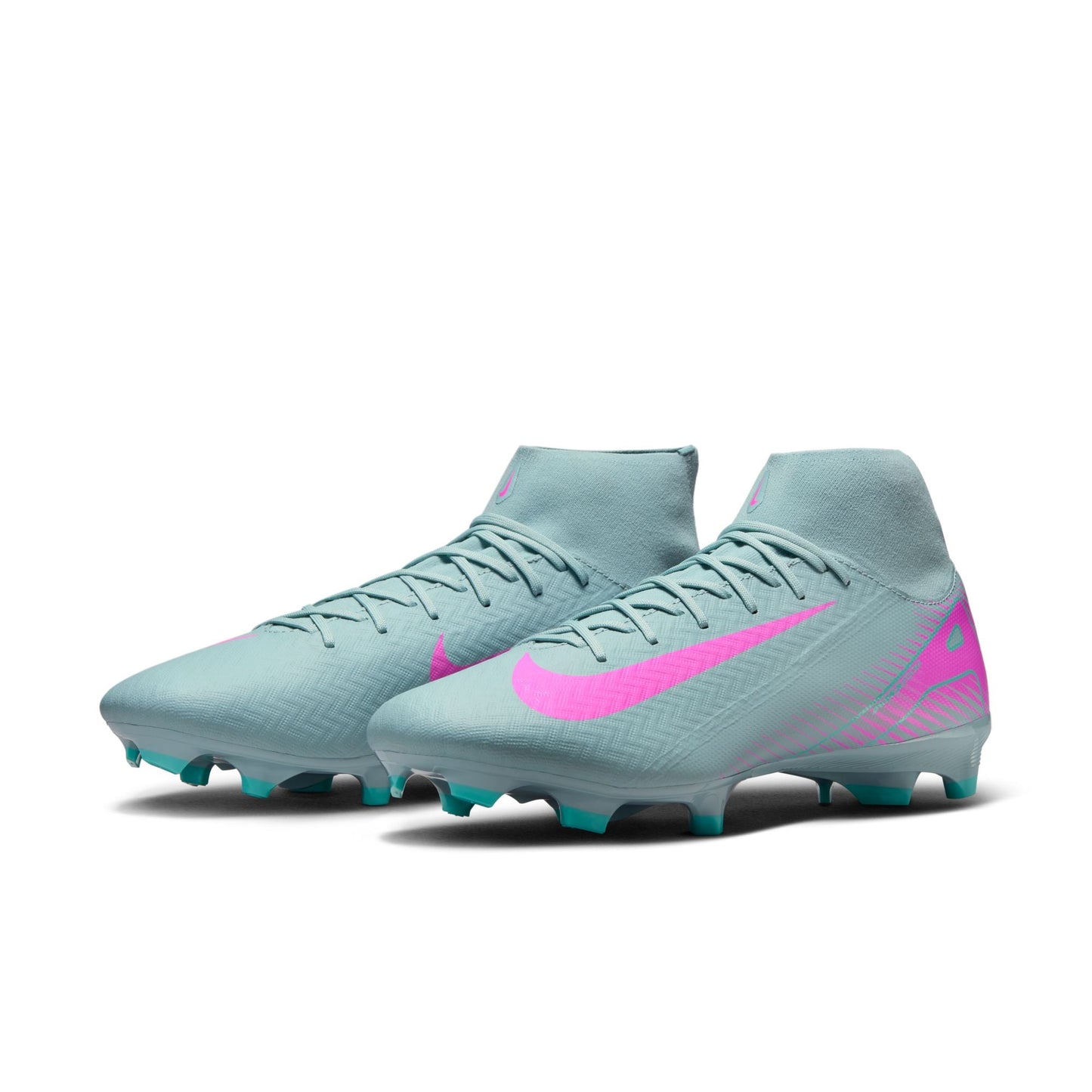 Nike Air Zoom Mercurial Superfly 10 Academy FG Firm Ground Soccer Cleats - Ocean Cube/Pink Blast