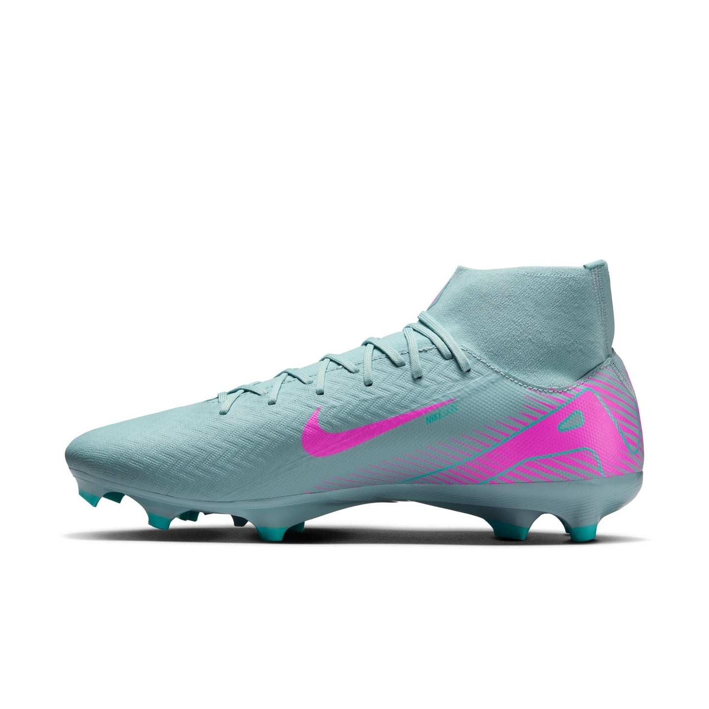 Nike Air Zoom Mercurial Superfly 10 Academy FG Firm Ground Soccer Cleats - Ocean Cube/Pink Blast