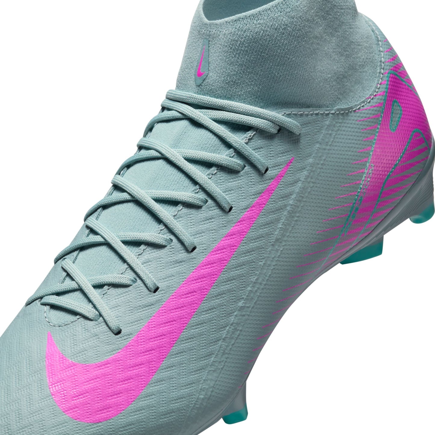 Nike Air Zoom Mercurial Superfly 10 Academy FG Firm Ground Soccer Cleats - Ocean Cube/Pink Blast