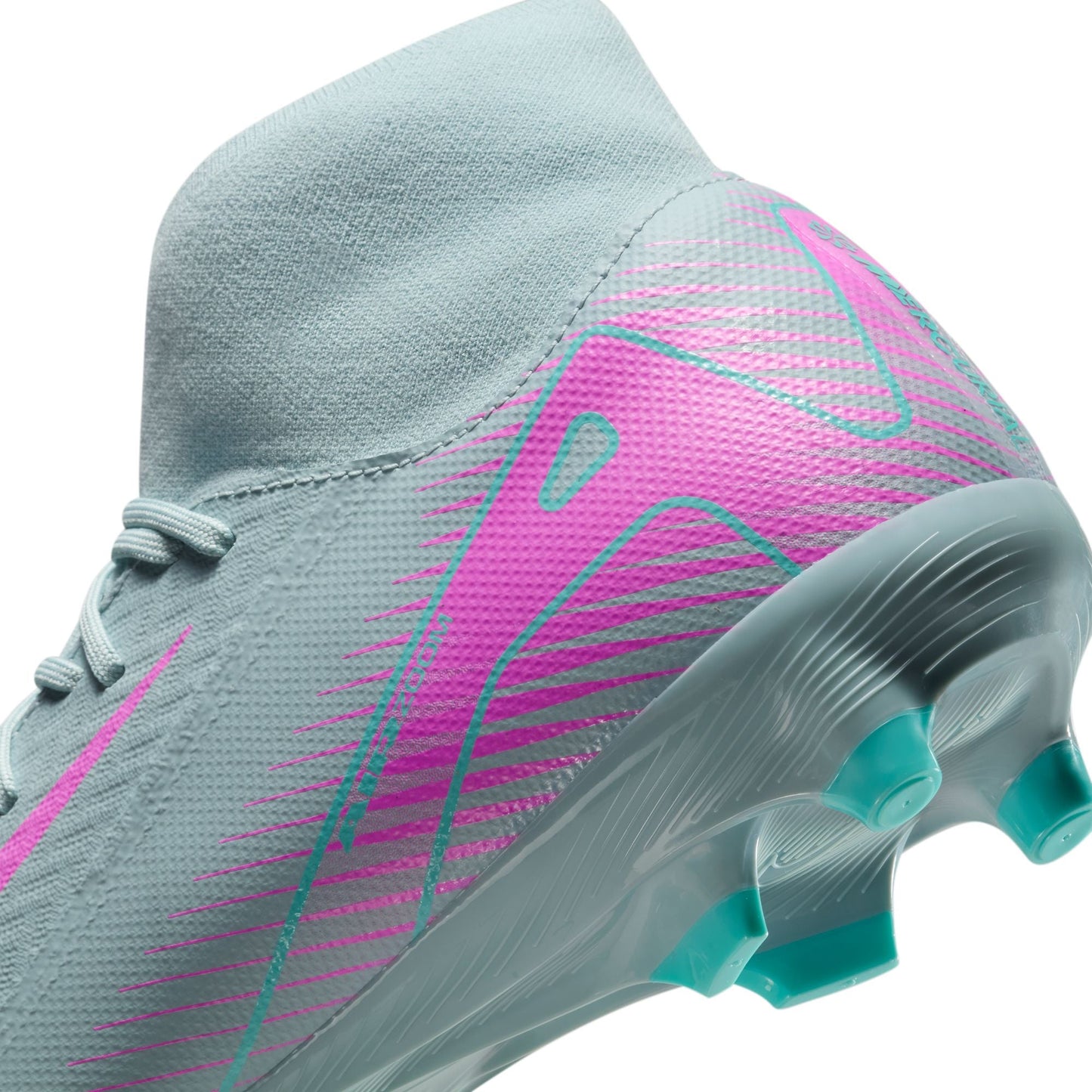 Nike Air Zoom Mercurial Superfly 10 Academy FG Firm Ground Soccer Cleats - Ocean Cube/Pink Blast