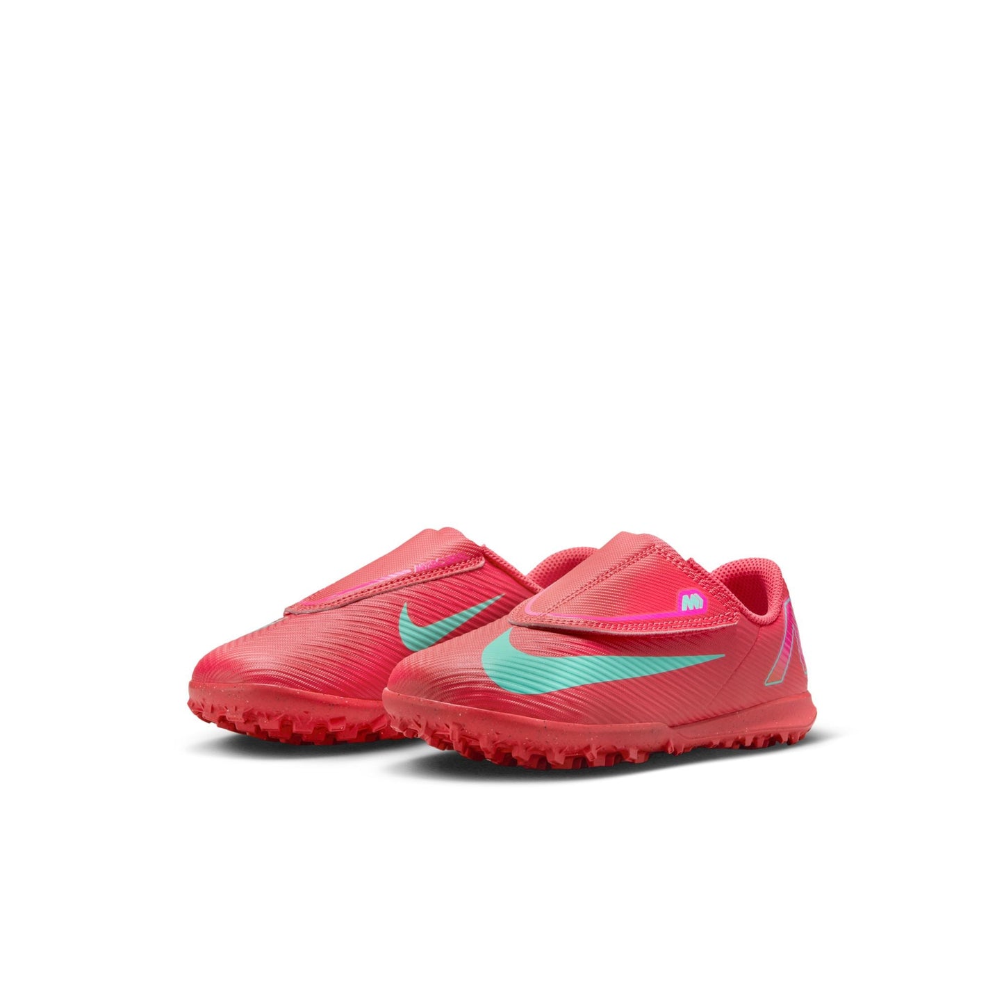 Nike Jr. Mercurial Vapor 16 Club TF Turf Soccer Cleats- Ember Glow/ Aurora Green