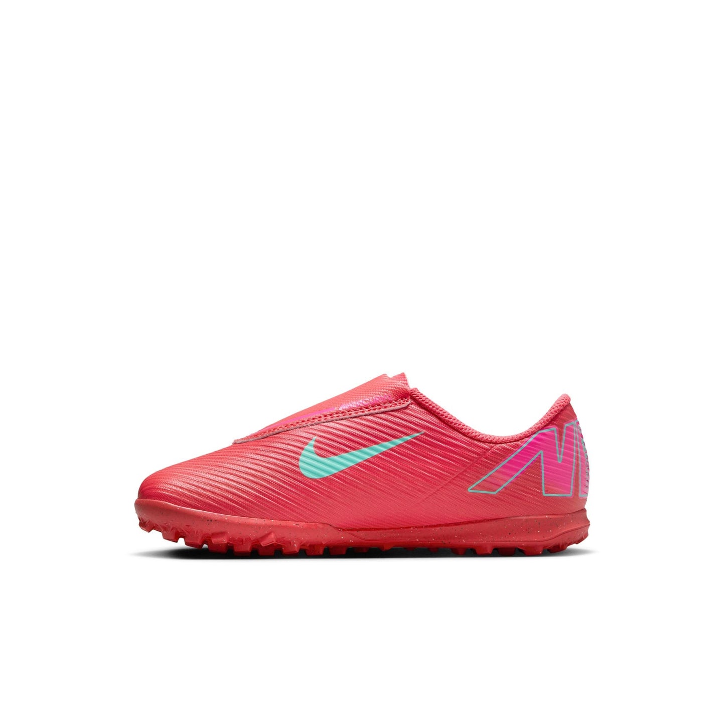 Nike Jr. Mercurial Vapor 16 Club TF Turf Soccer Cleats- Ember Glow/ Aurora Green