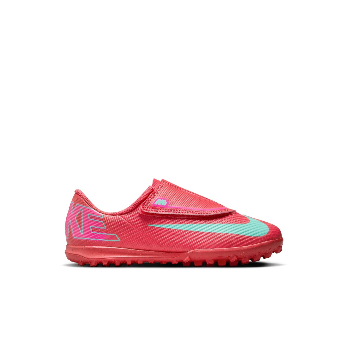 Nike Jr. Mercurial Vapor 16 Club TF Turf Soccer Cleats- Ember Glow/ Aurora Green