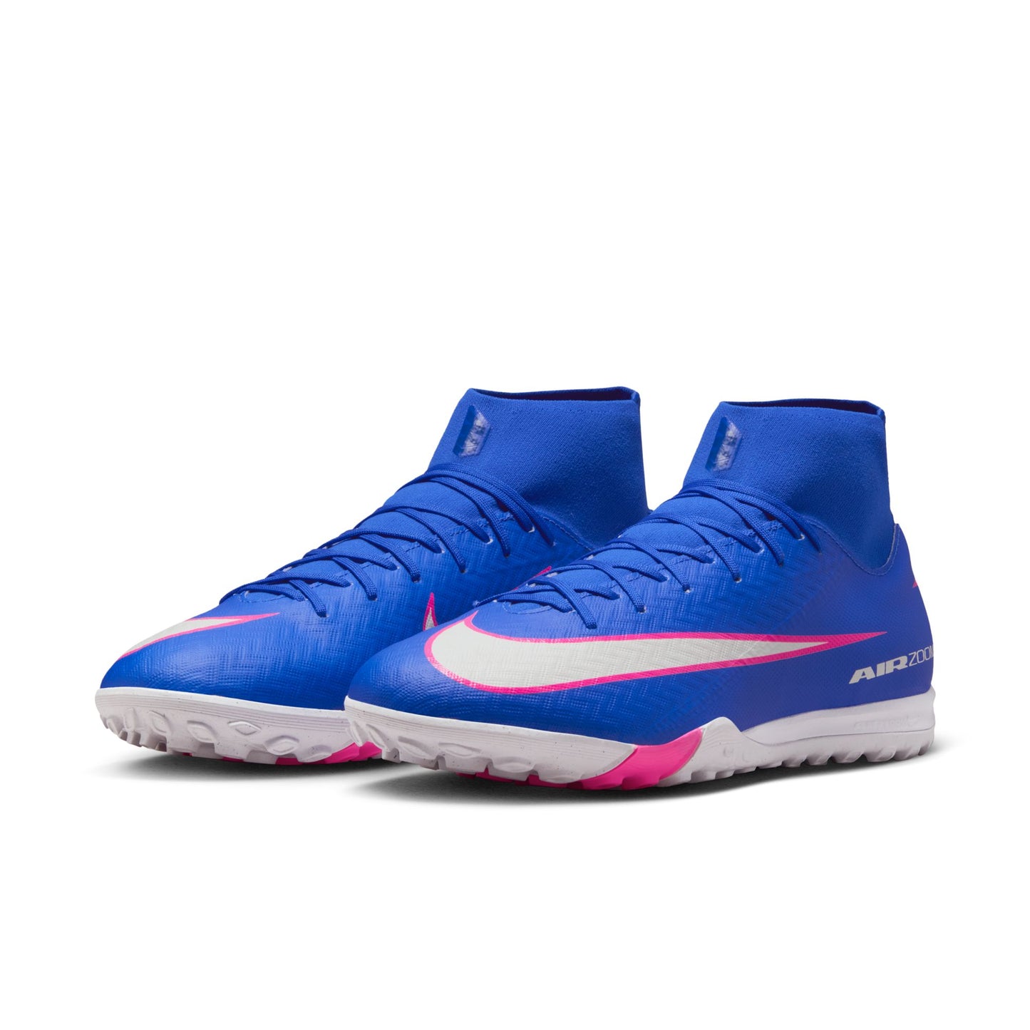 Nike Air Zoom Mercurial Superfly 10 Academy TF Turf Soccer Shoes - Racer Blue/ White