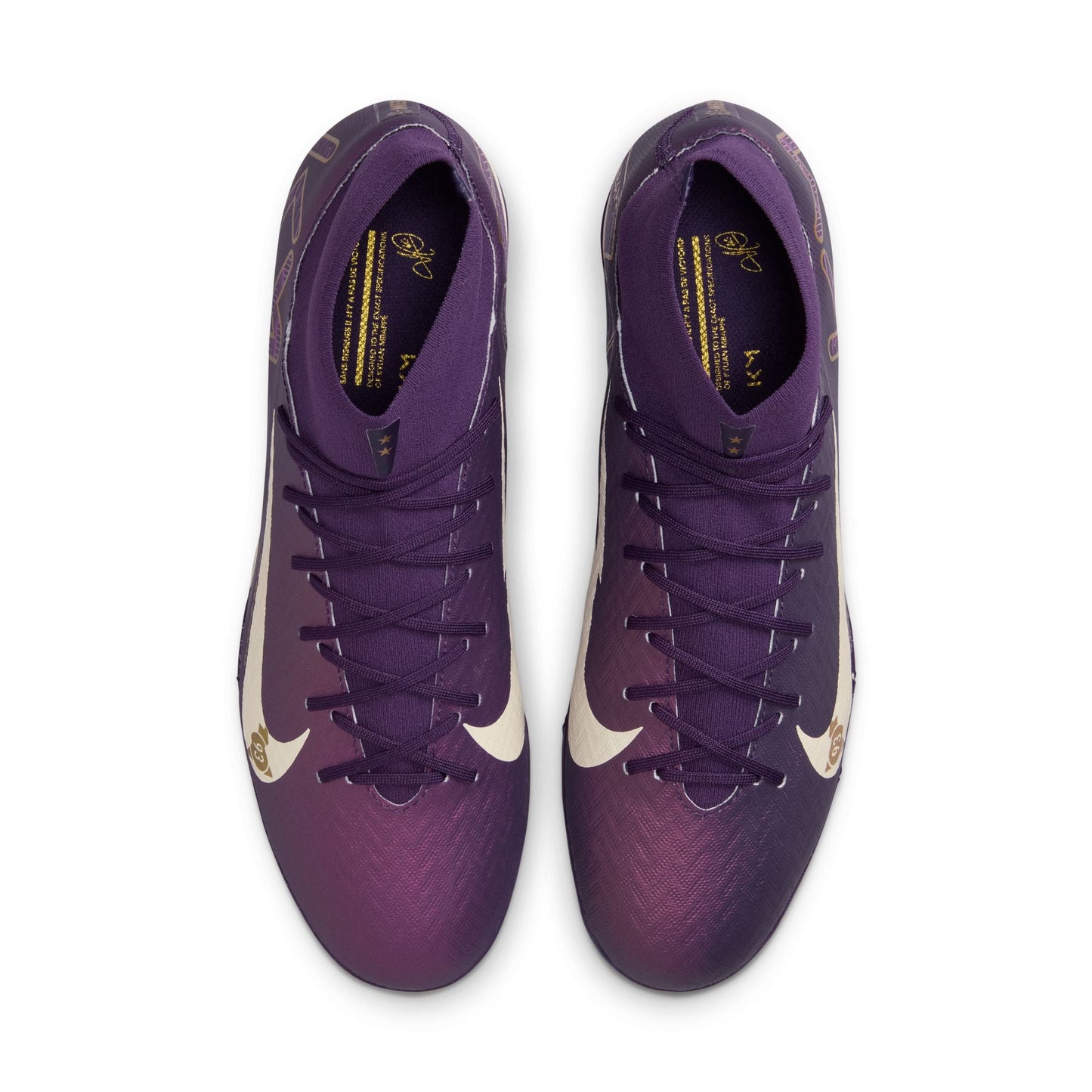 Nike Air Zoom Mercurial Superfly 10 Academy KM TF Turf Soccer Shoes - Grand Purple/ Pale Ivory