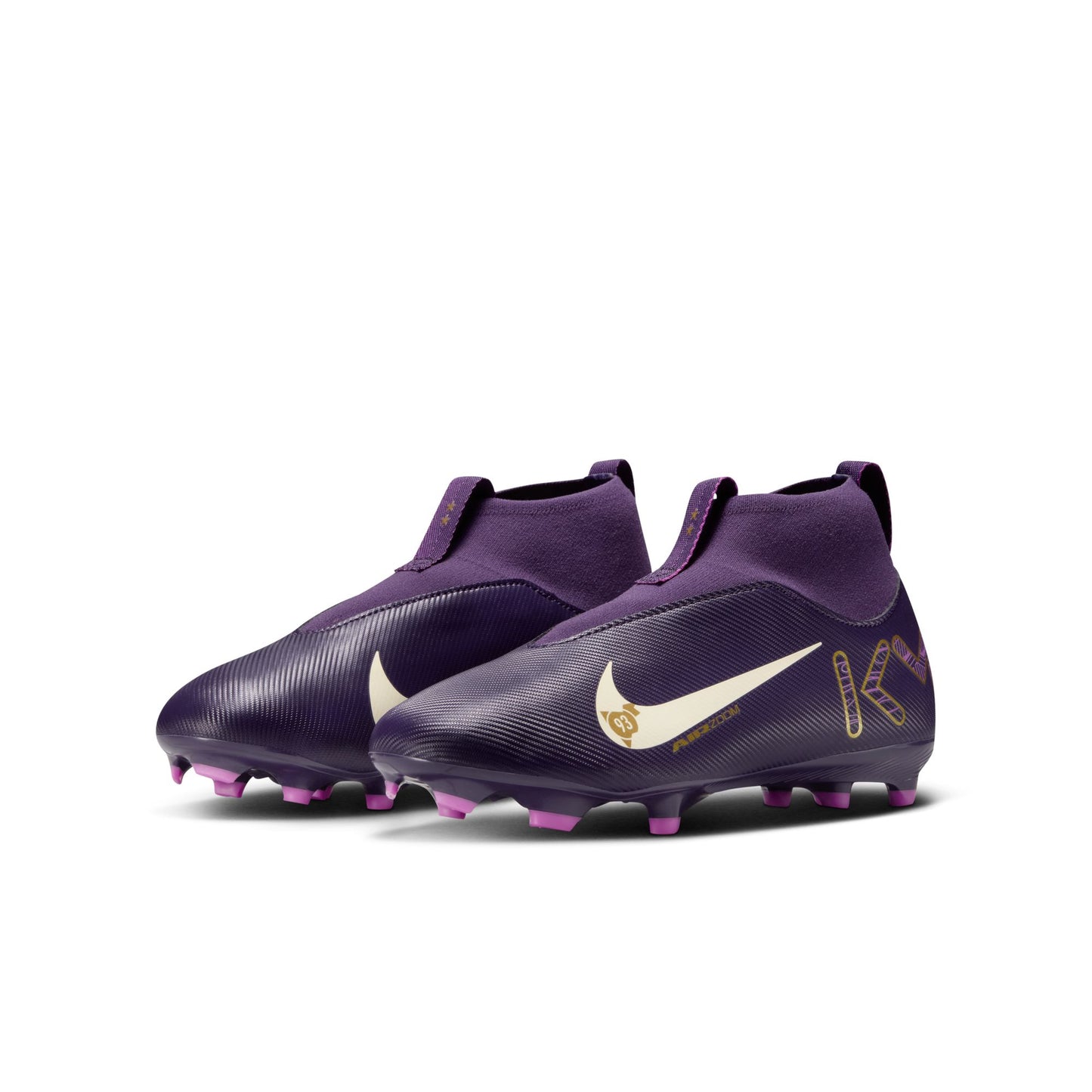 Nike Junior Zoom Mercurial Superfly 10 Academy FG Soccer Shoes - Grand Purple/ Pale Ivory