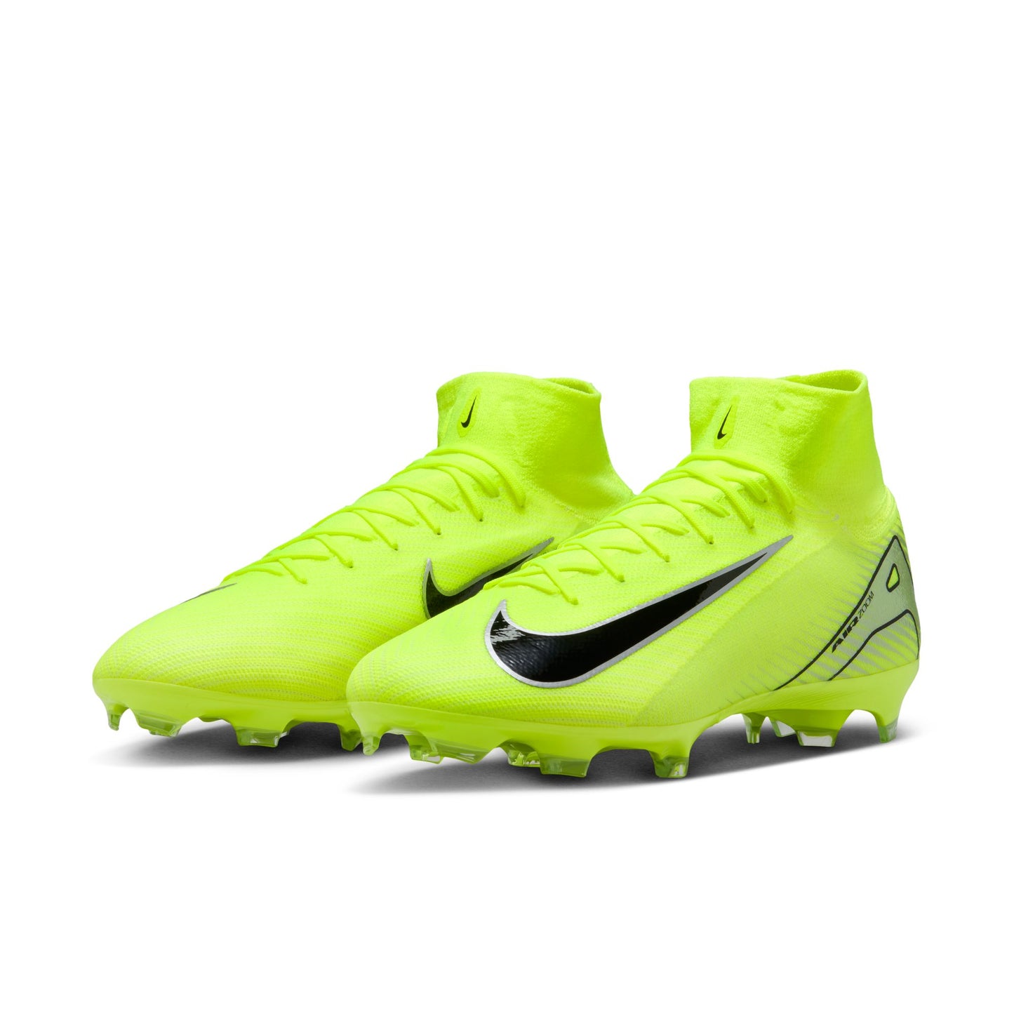 Nike Mercurial Superfly 10 Pro FG High-Top Soccer Cleats- VOLT/BLACK