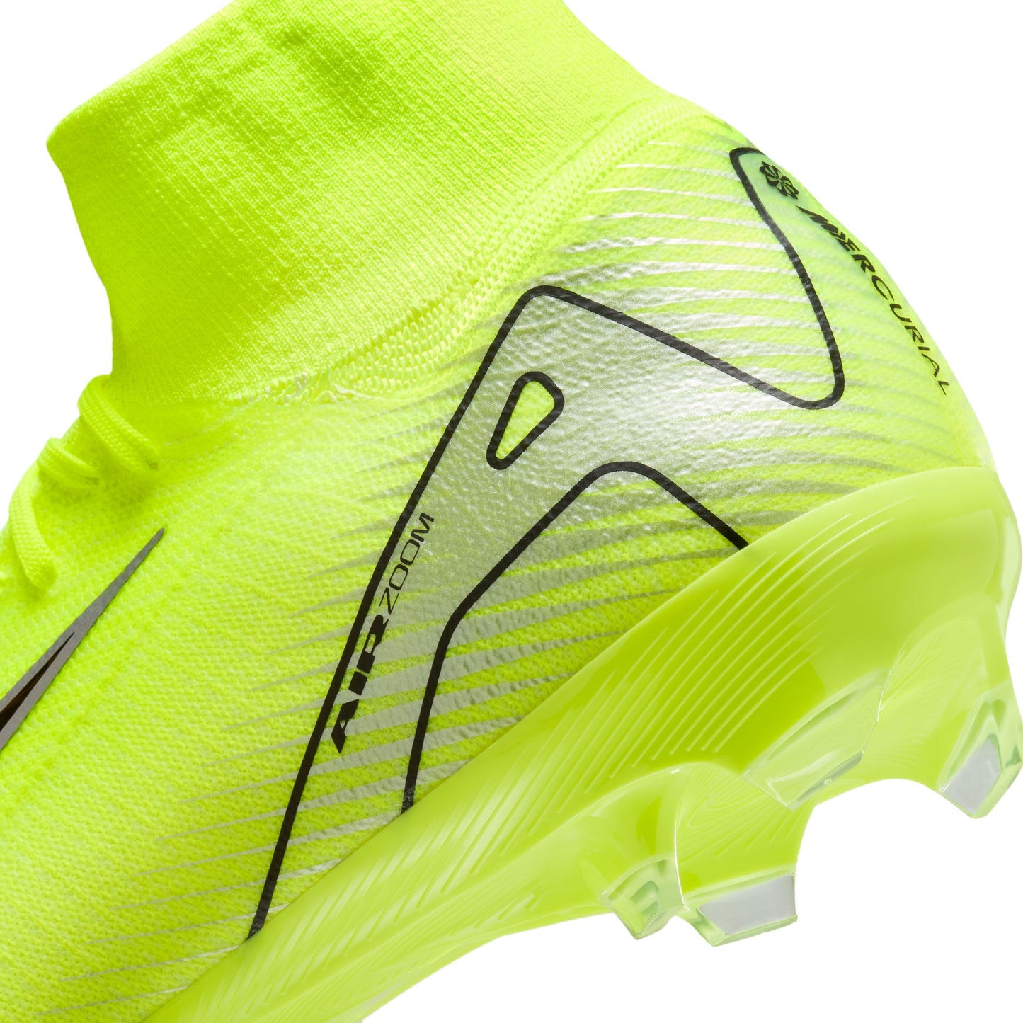 Nike Mercurial Superfly 10 Pro FG High-Top Soccer Cleats- VOLT/BLACK