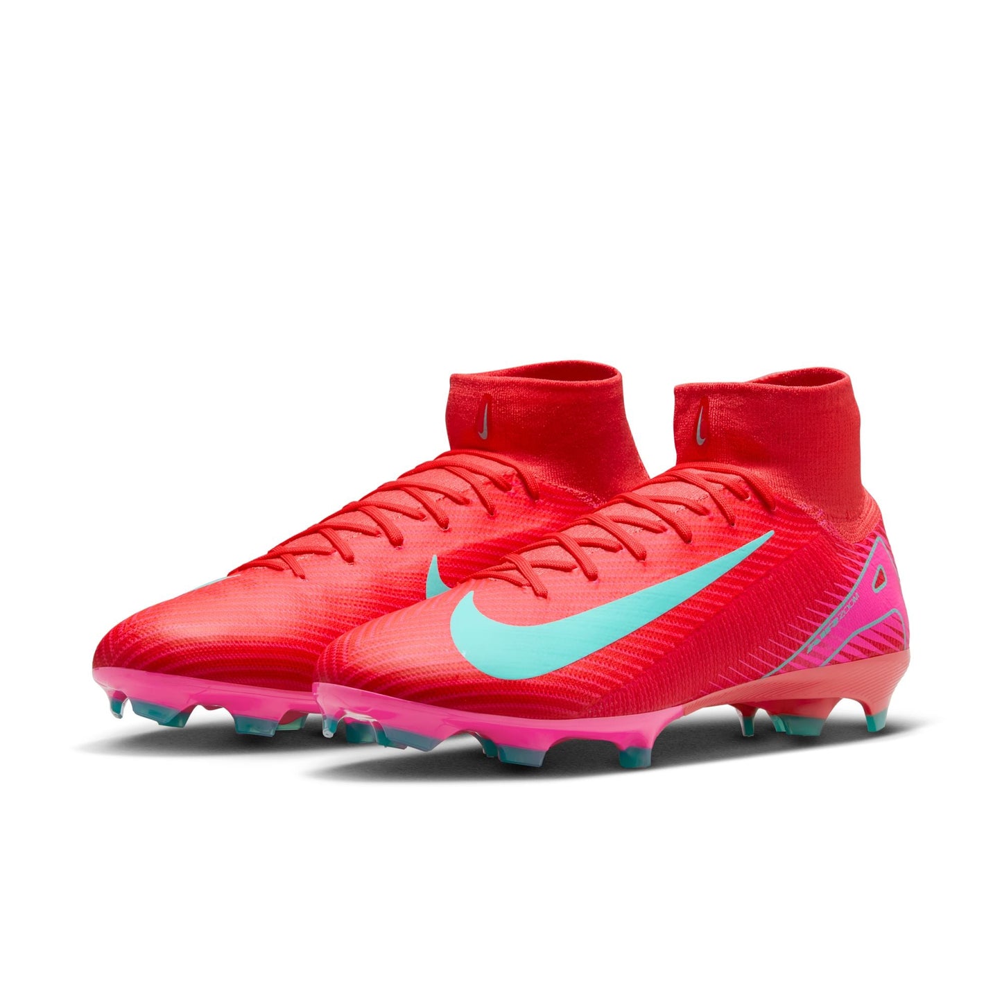 Nike Air Zoom Mercurial Superfly 10 Pro FG Firm Ground Soccer Cleat - Ember Glow/ Aurora Green