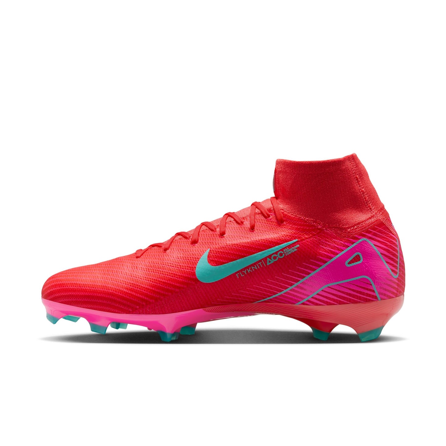 Nike Air Zoom Mercurial Superfly 10 Pro FG Firm Ground Soccer Cleat - Ember Glow/ Aurora Green