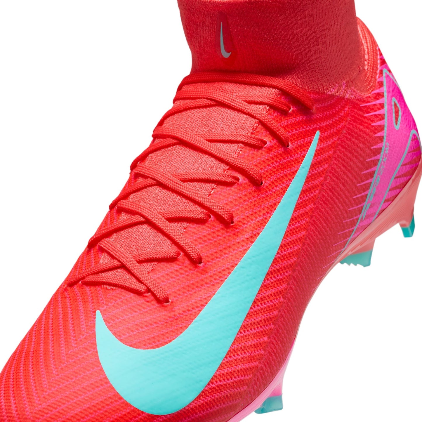 Nike Air Zoom Mercurial Superfly 10 Pro FG Firm Ground Soccer Cleat - Ember Glow/ Aurora Green