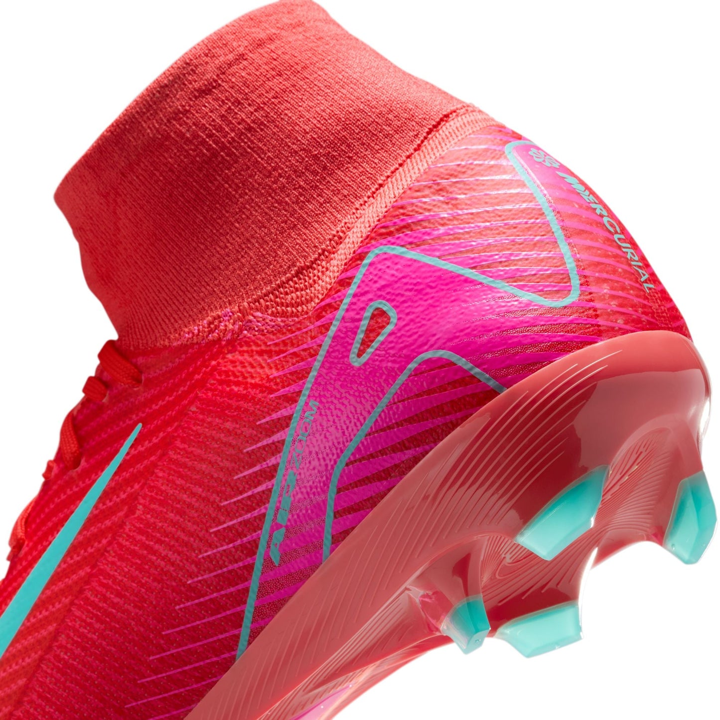 Nike Air Zoom Mercurial Superfly 10 Pro FG Firm Ground Soccer Cleat - Ember Glow/ Aurora Green