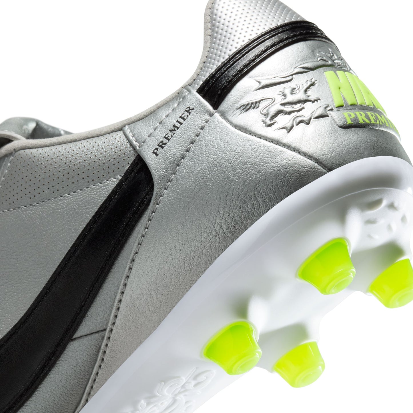 Nike Premier III FG Firm Ground Soccer Cleat - Metallic Silver/ Black Volt