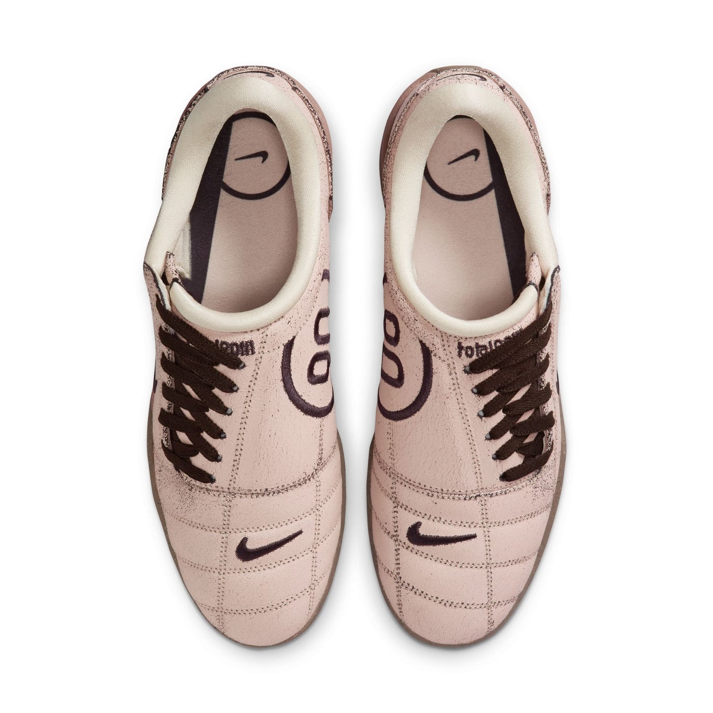 Nike T90 Premium Indoor Soccer Shoe- Pearl White/ Shadow Brown/ Pearl White