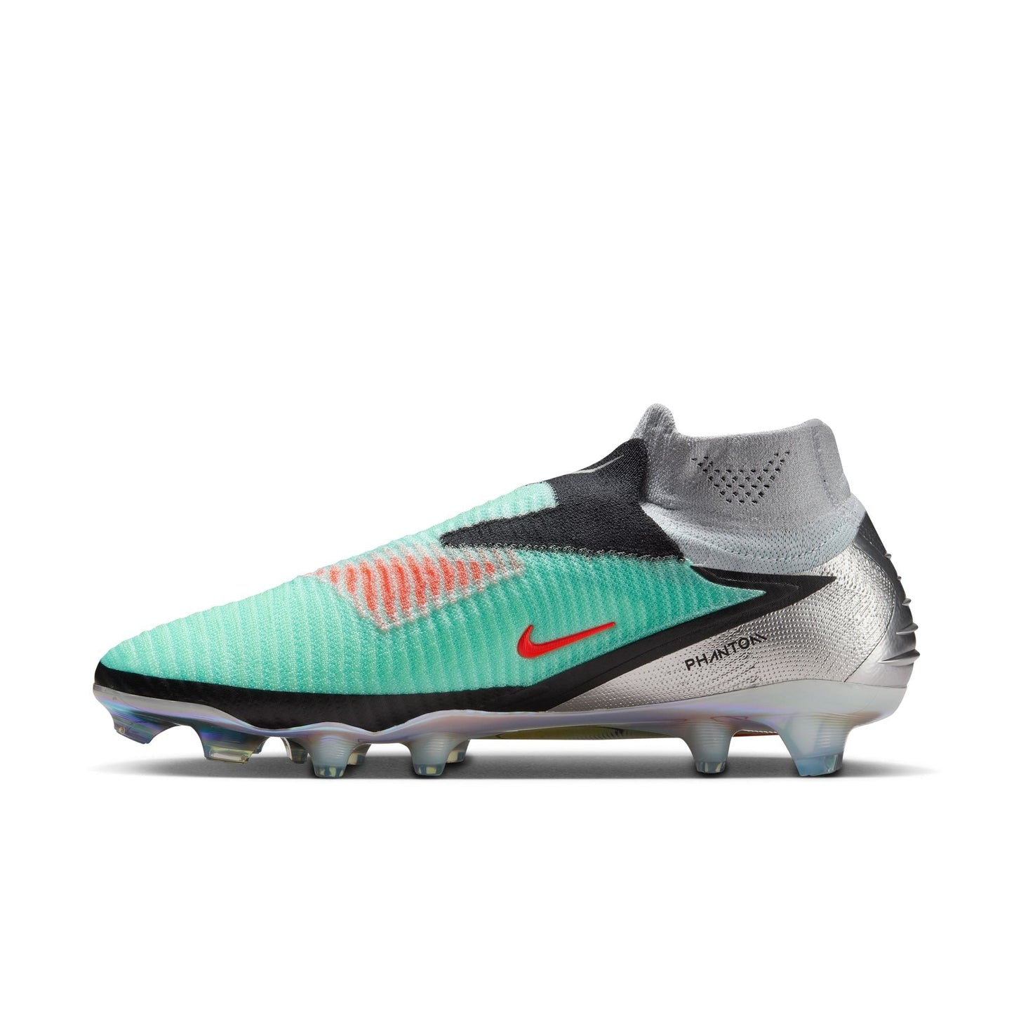 Nike Phantom 6 High Elite FG/MG Soccer Cleat - Chrome/Black