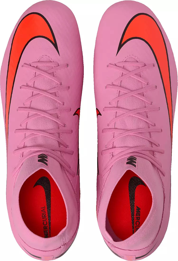 Nike Air Zoom Mercurial Superfly 10 Academy FG Firm Ground Soccer Cleats -Magic Flamingo/ Black Total Crimson