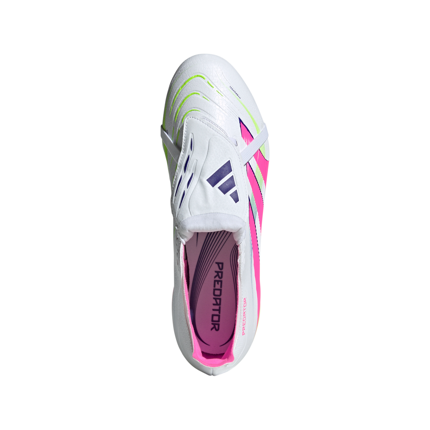 adidas Predator League FT FG Firm Ground Soccer Cleat -Cloud White / Lucid Pink / Lucid Lemon