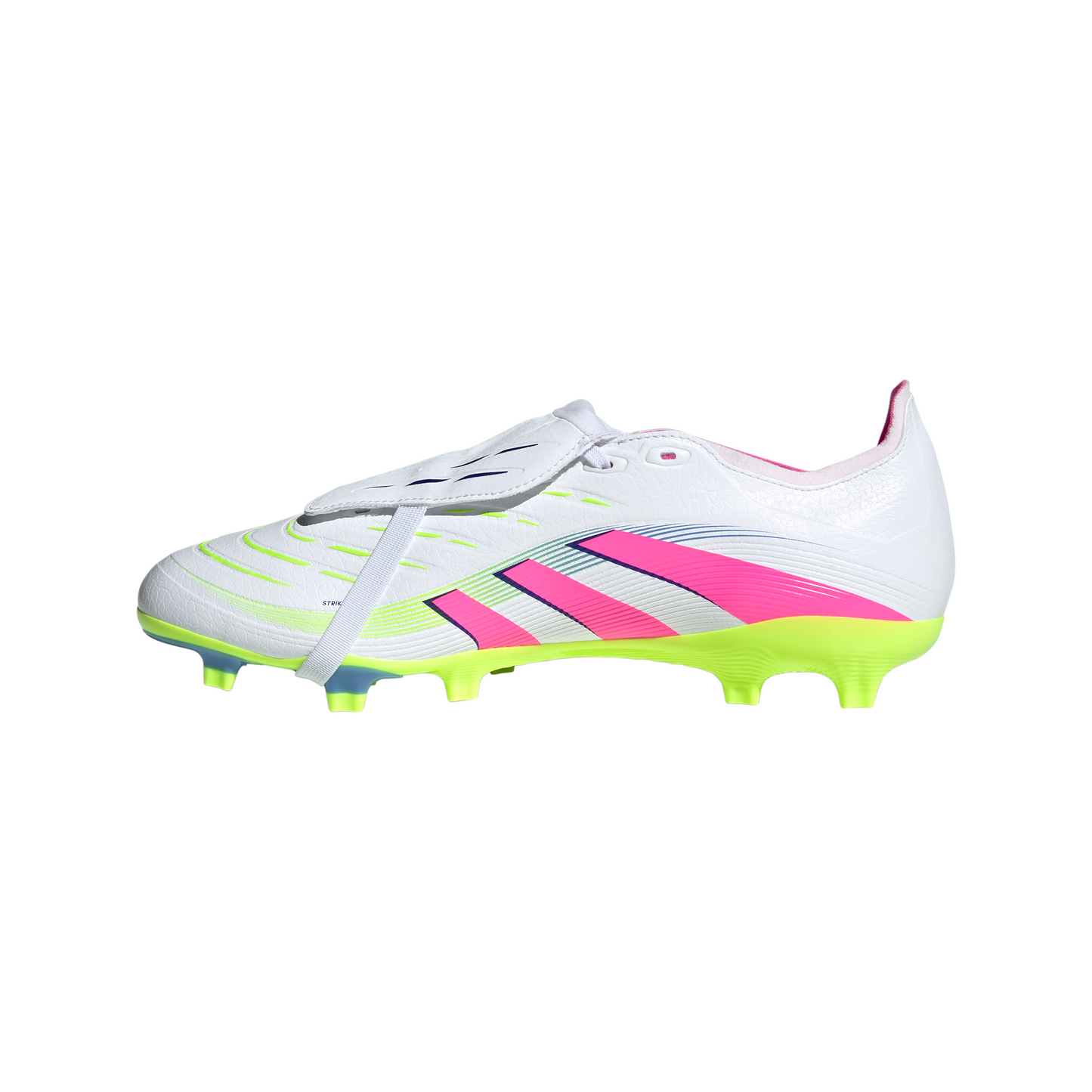 adidas Predator League FT FG Firm Ground Soccer Cleat -Cloud White / Lucid Pink / Lucid Lemon