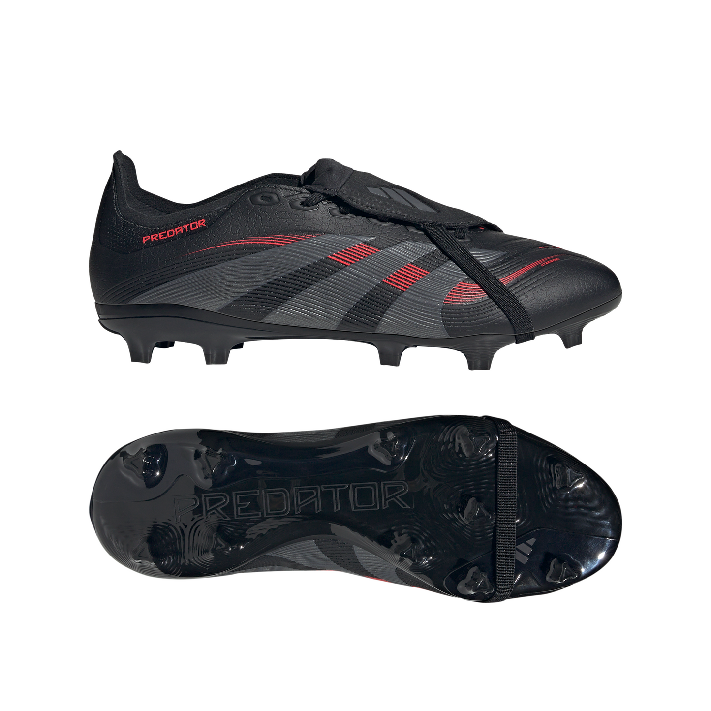 adidas Predator League FT FG Firm Ground Soccer Cleat - Black/Grefou/ Lucred