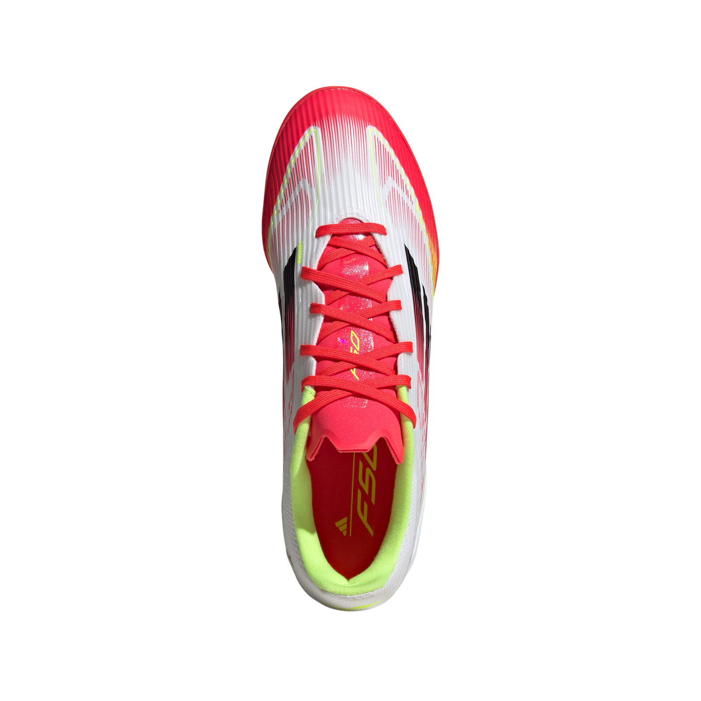 adidas F50 League TF Turf Soccer Shoes - ftwr white/core black/solar yellow