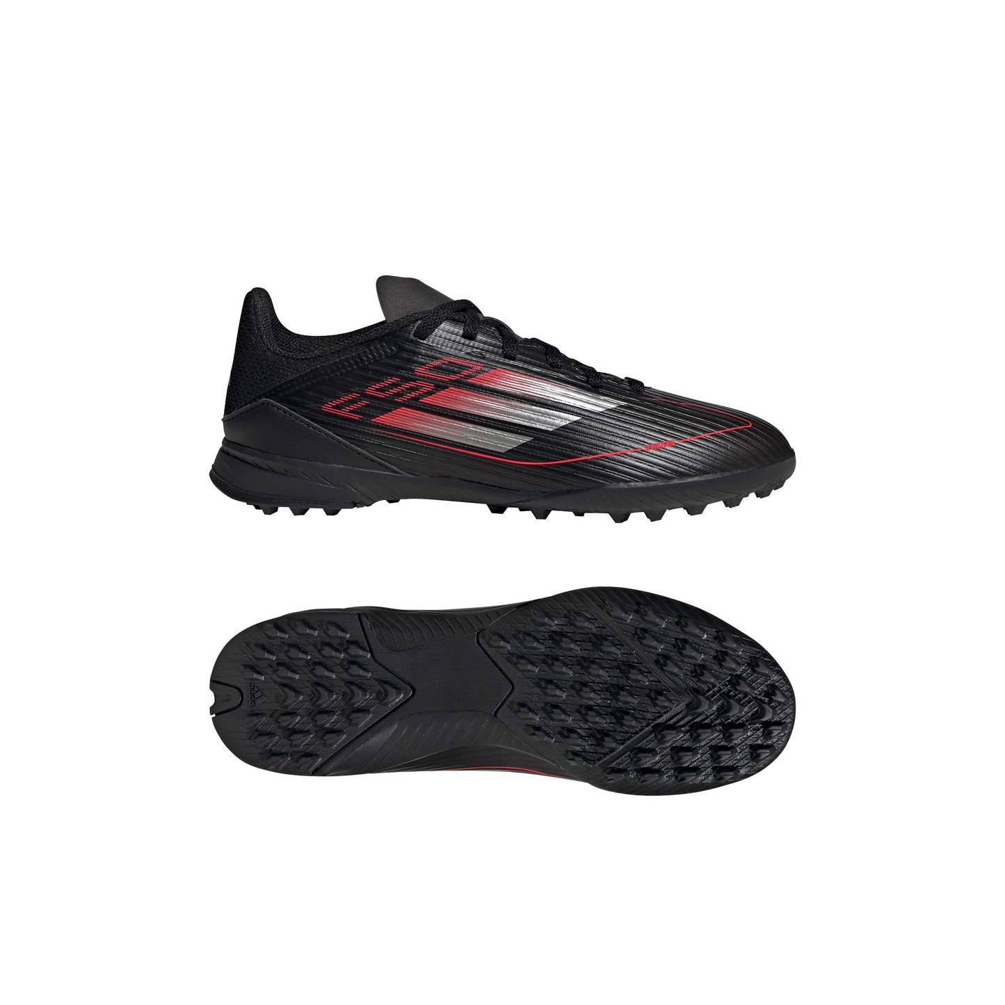adidas F50 League TF Turf Junior - core black/iron met/lucid red