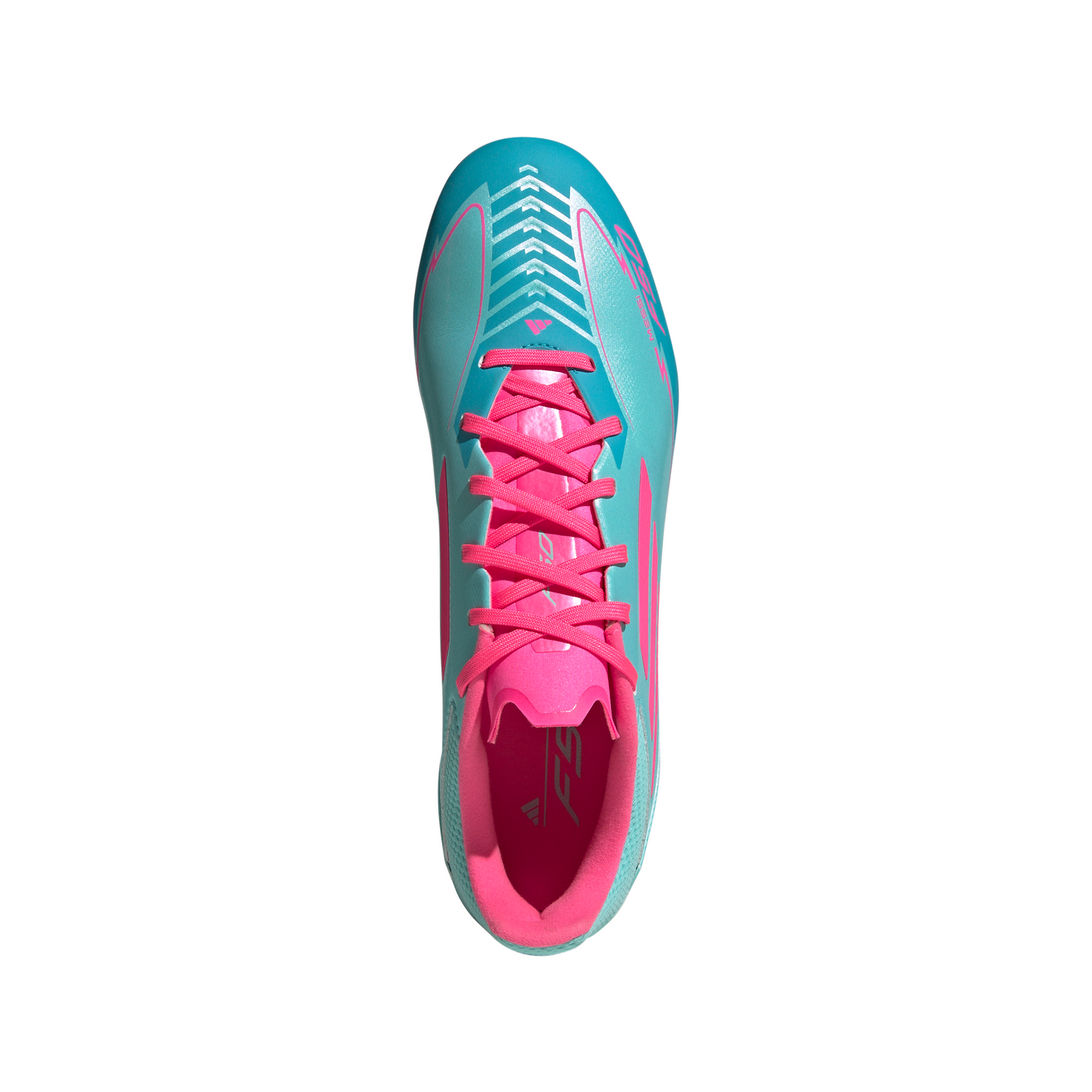 adidas Messi F50 League FG Firm Ground Soccer Cleats- Flash Aqua/ Lucid Pink /Lucid Cyan