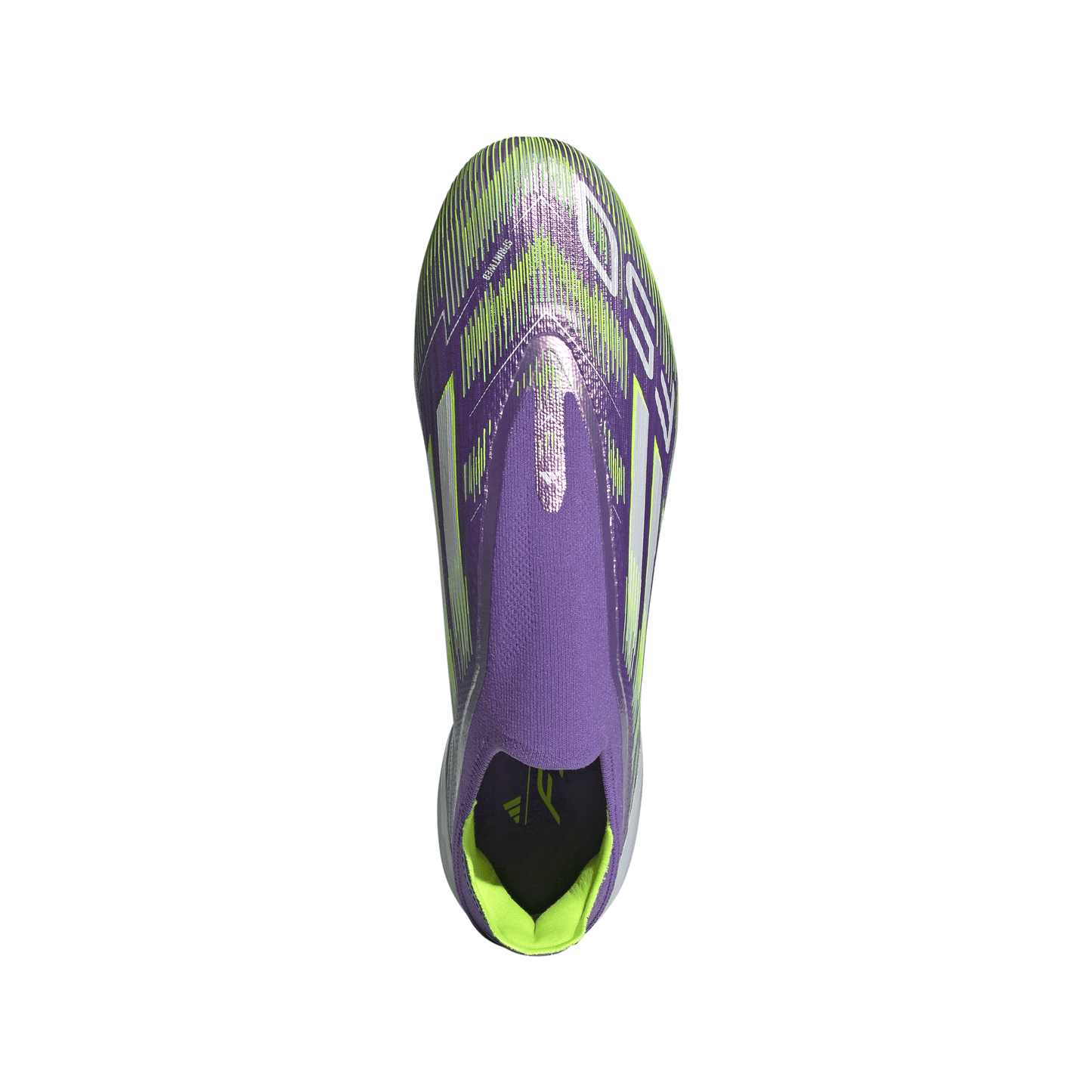 adidas F50 Elite Laceless FG Firm Ground Soccer Cleats- Purple Rush / Cloud White / Lucid Lemon