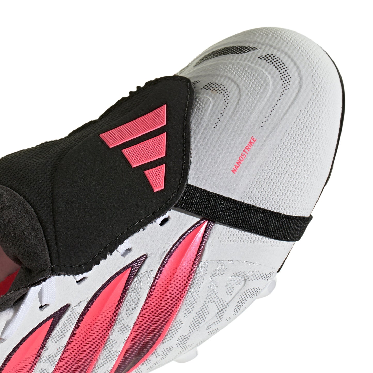adidas Predator League FoldTongue FG Firm Ground Soccer Cleat -Cloud White / Solar Turbo / Core Black
