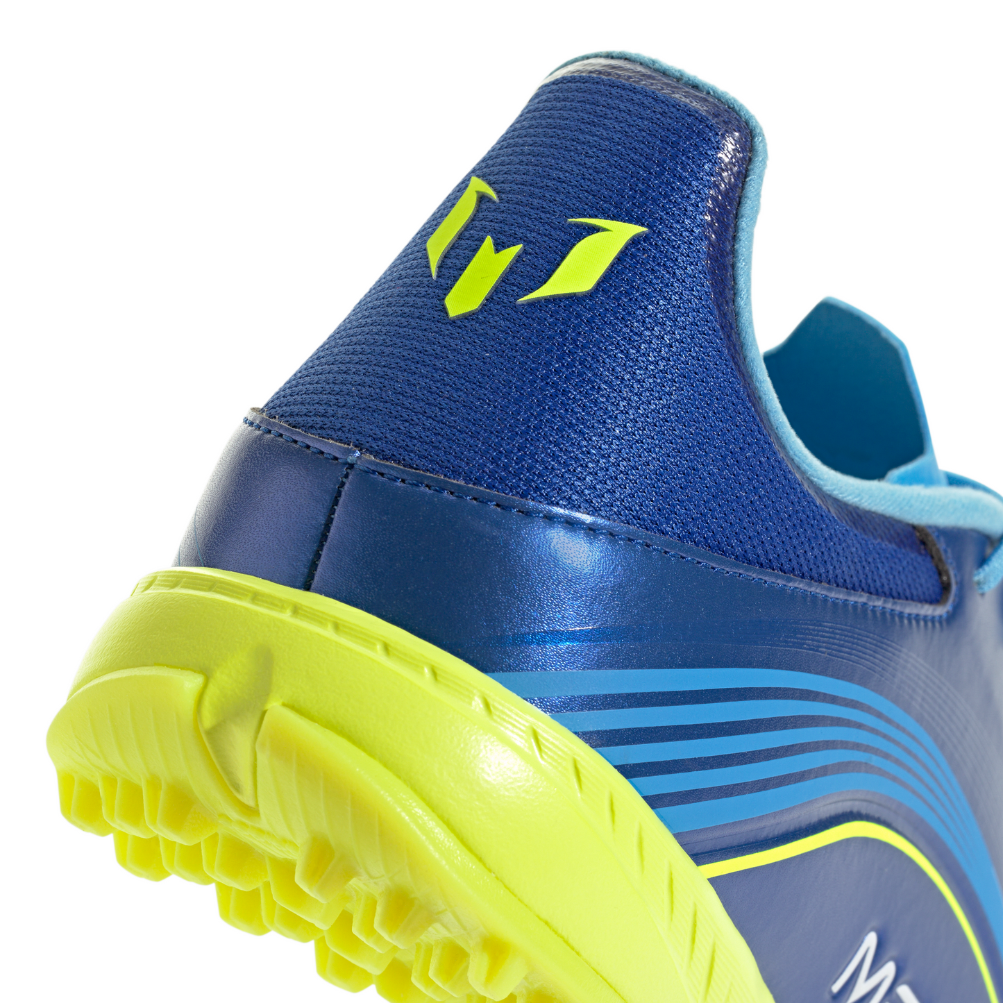 adidas F50 League Messi TF Turf Soccer Cleats- Team Royal Blue/Solar Yellow/Semi Blue Burst