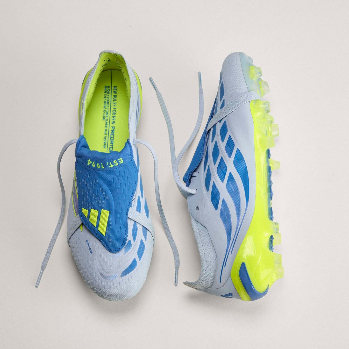 adidas Predator Elite FoldTongue FT FG Firm Ground Soccer Cleats - Blue/ Crystal Sky/ Ray Blue