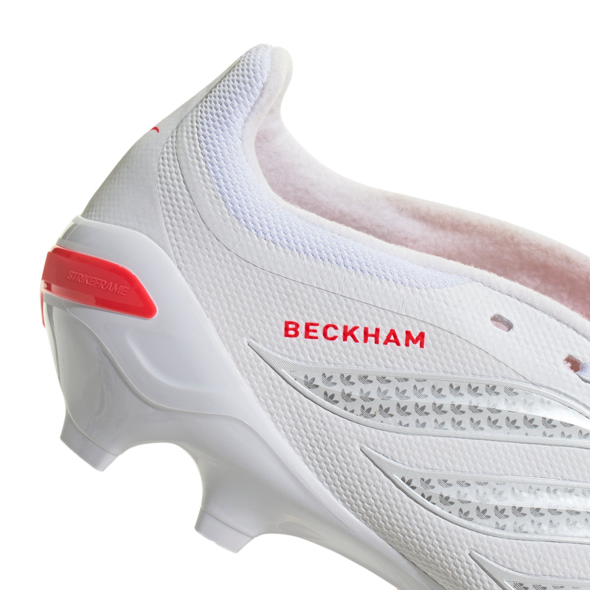 adidas David Beckham Predator League FoldTongue FG Firm Ground Soccer Cleats - White/Red