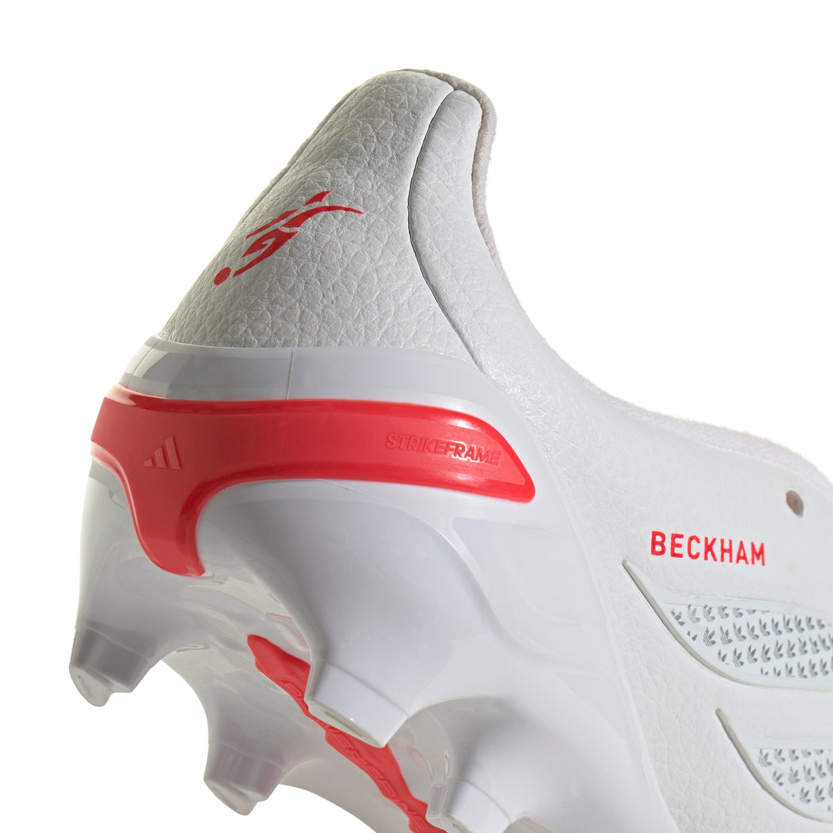 adidas David Beckham Predator League FoldTongue FT FG Junior Firm Ground Soccer Cleats - White/Red