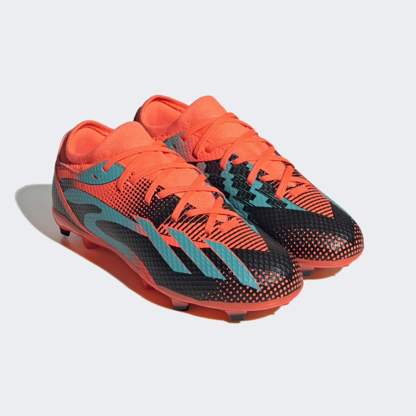 Adidas X Speedportal Messi .3 FG Junior Firm Ground Soccer Cleat -Team Solar Orange / Mint Rush / Core Black