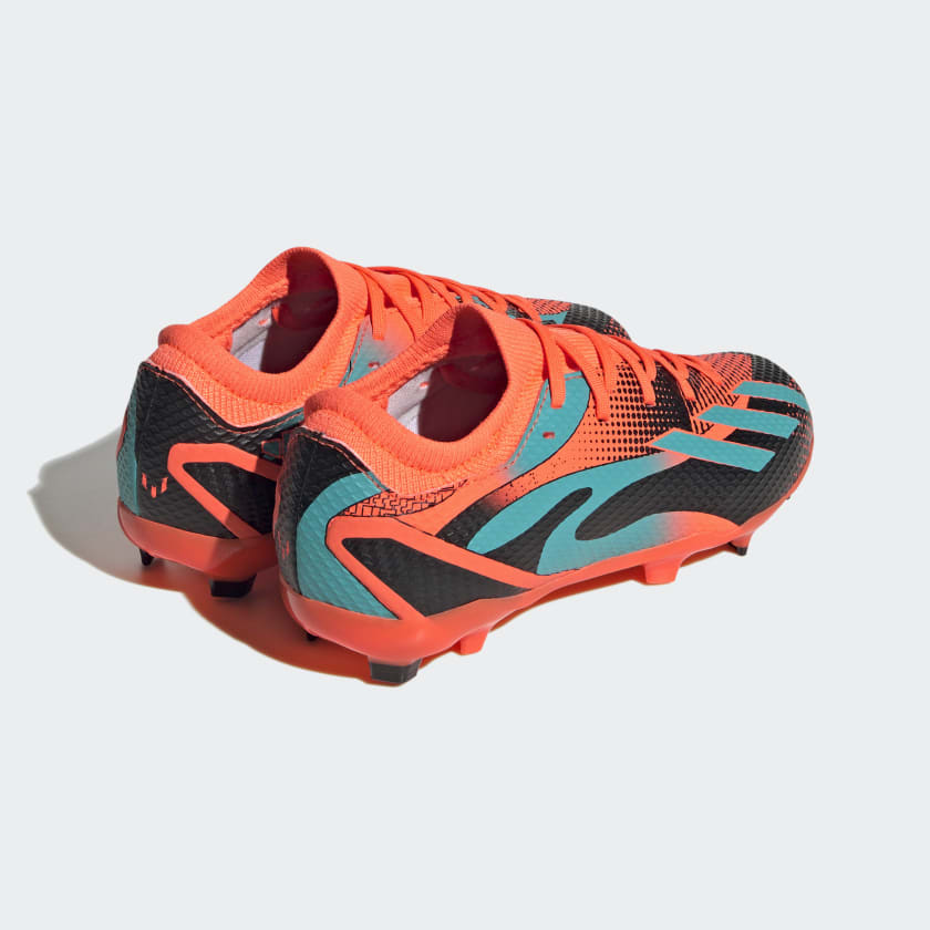 Adidas X Speedportal Messi .3 FG Junior Firm Ground Soccer Cleat -Team Solar Orange / Mint Rush / Core Black