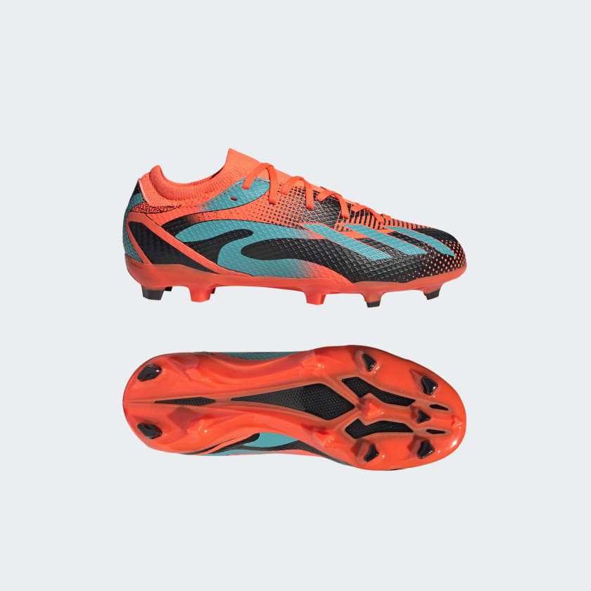 Adidas X Speedportal Messi .3 FG Junior Firm Ground Soccer Cleat -Team Solar Orange / Mint Rush / Core Black