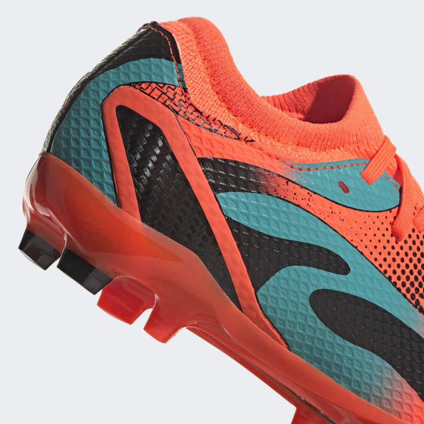 Adidas X Speedportal Messi .3 FG Junior Firm Ground Soccer Cleat -Team Solar Orange / Mint Rush / Core Black