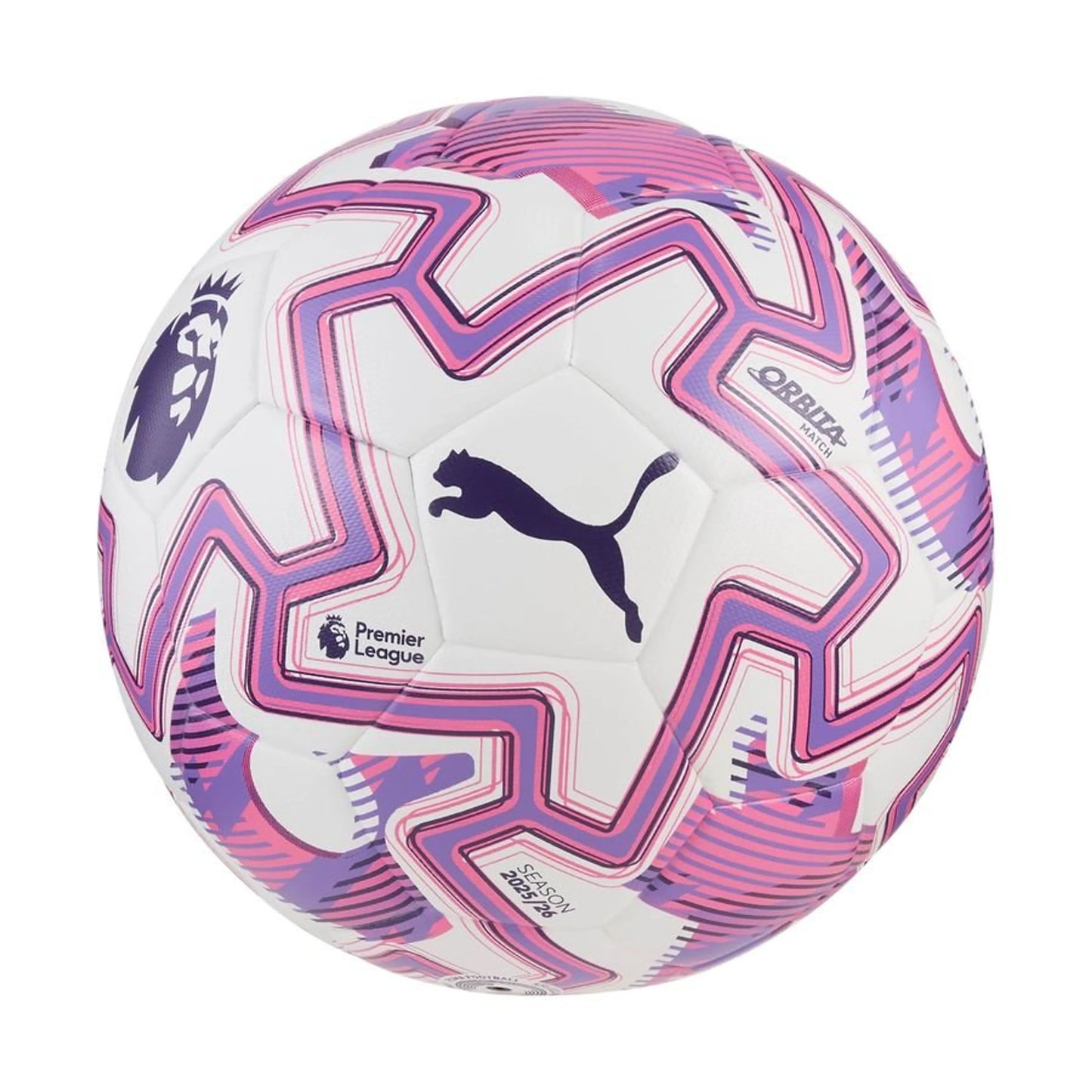 Puma Orbita Match Premier League Soccer Ball - White/ Purple