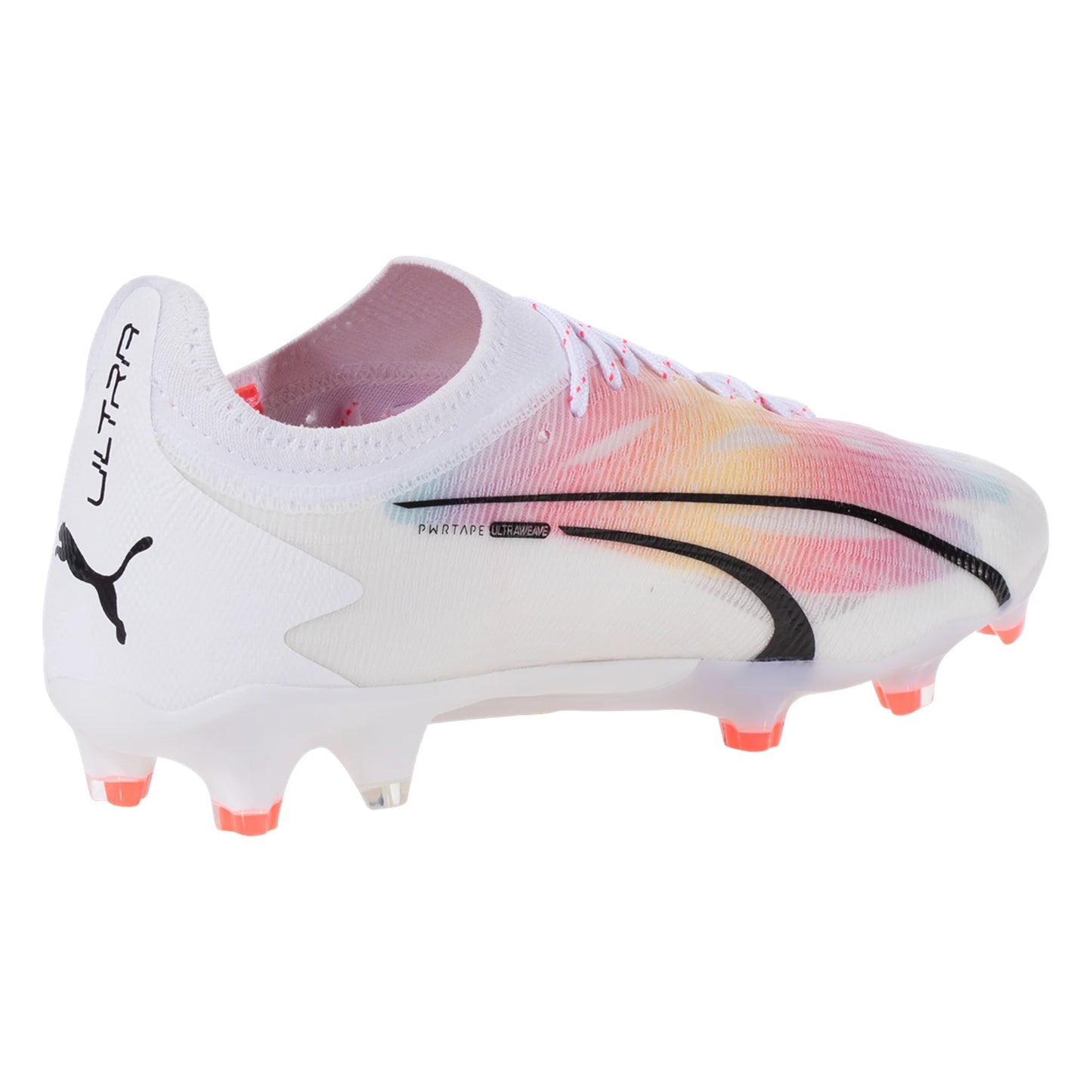 Puma Ultra Ultimate FG/AG Firm Ground Soccer Cleat - White/Black/Fire Orchid