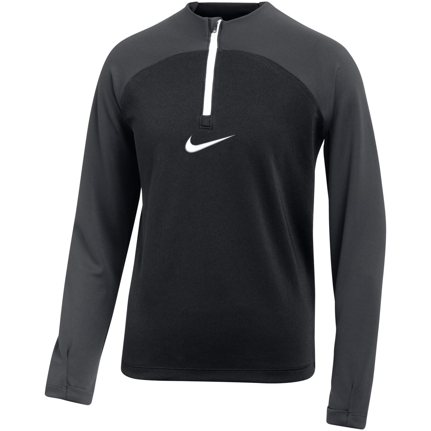 Nike Dri-Fit Youth 1/4 Zip Long Sleeve Top- Grey/Black