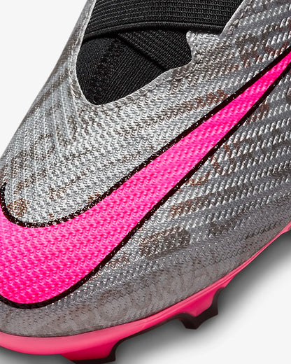 Nike Jr. Zoom Mercurial Superfly 9 Pro XXV FG- Metallic Silver/Hyper Pink