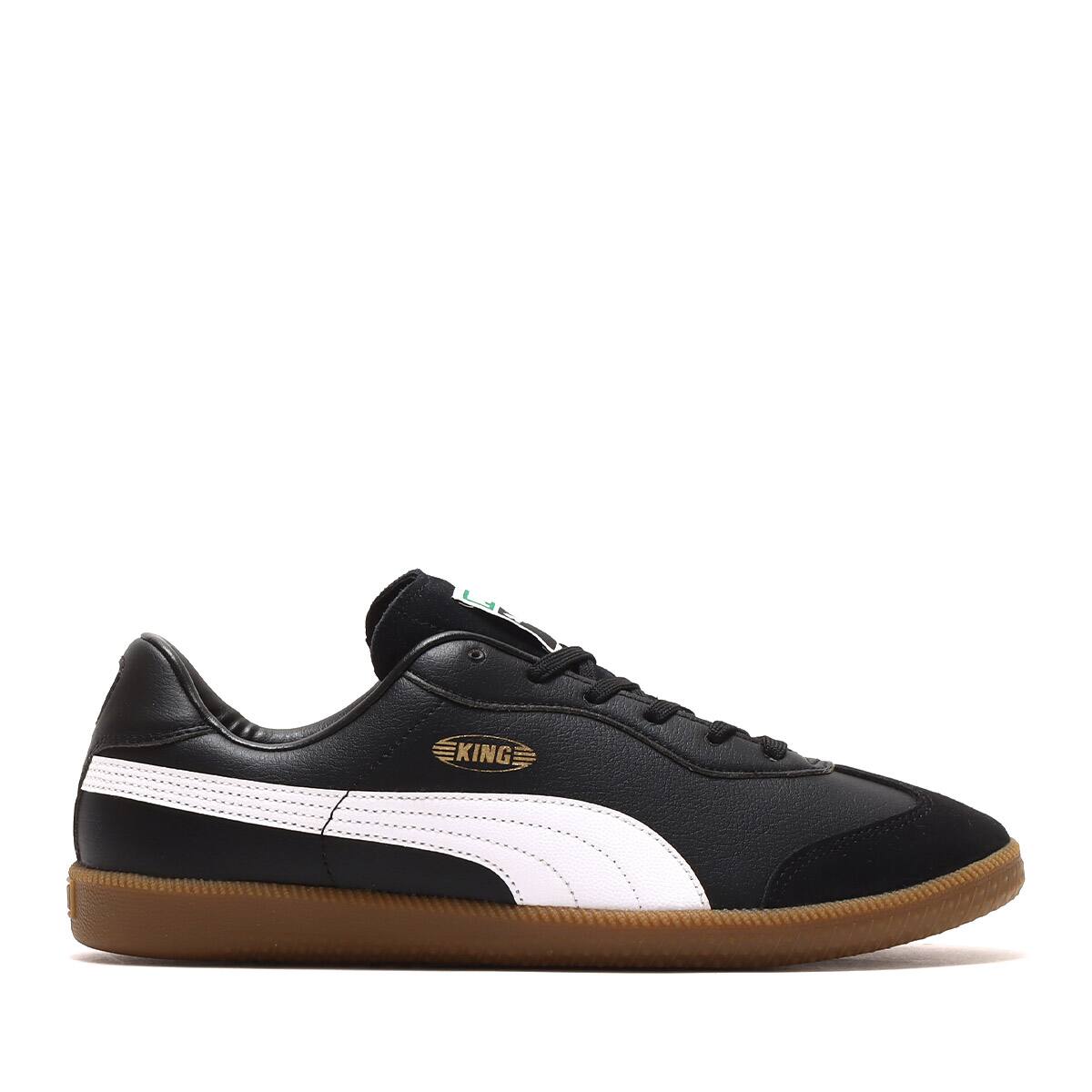 Puma King 21 IT Indoor Soccer Shoe - Black/White/Gum