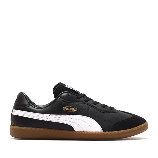 Puma King 21 IT Indoor Soccer Shoe - Black/White/Gum