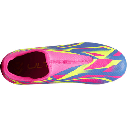 Puma Ultra Match LL FG/AG Junior Firm Ground Soccer Cleat - Luminous Pink-Ultra Blue-Yellow Alert