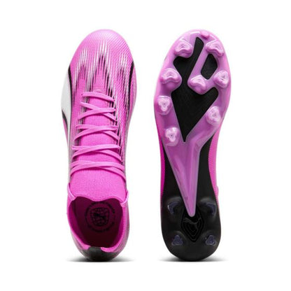 Puma Ultra Match FG/AG Firm Ground Soccer Cleat - Poison Pink/ Puma White/ Black