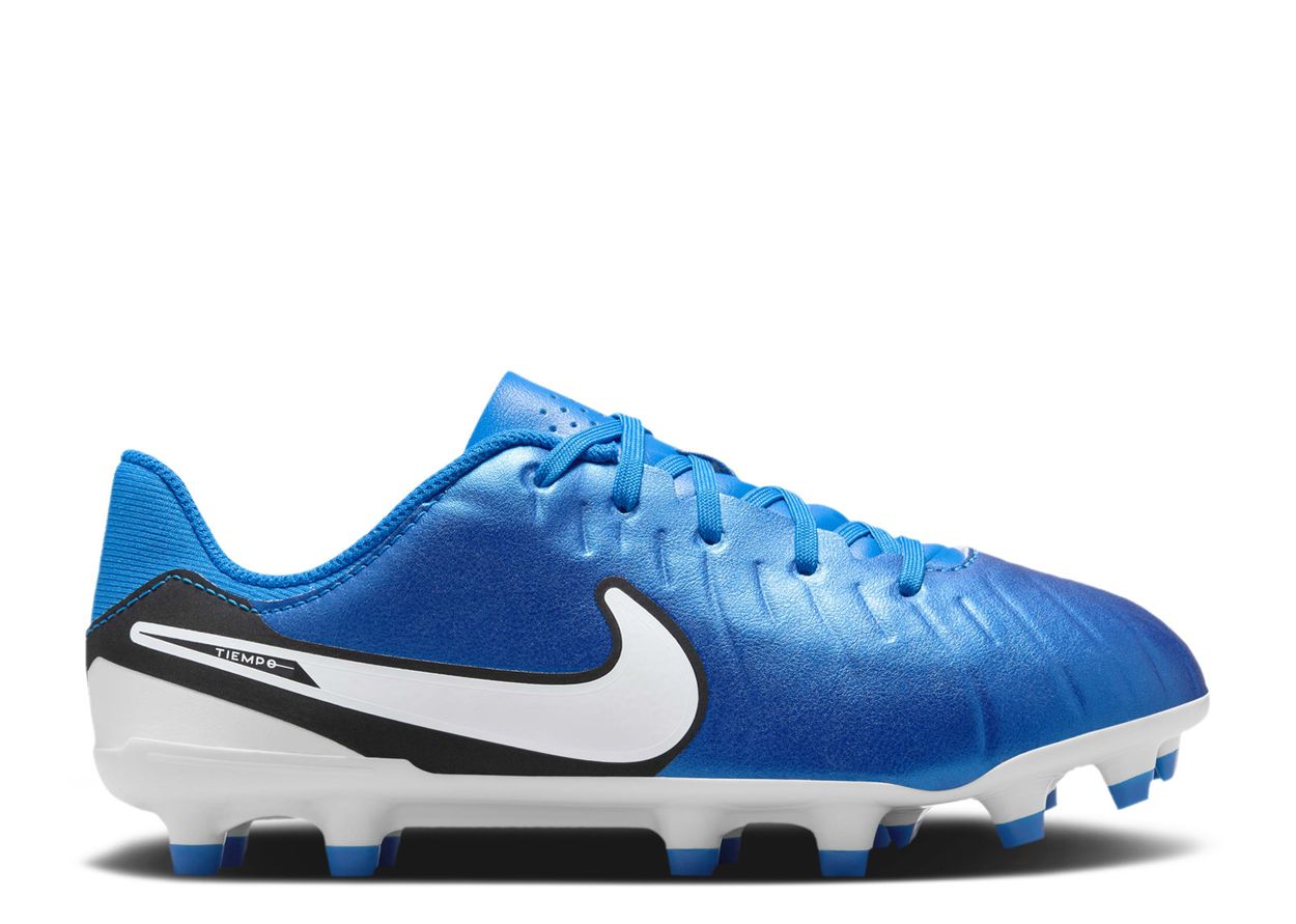 Nike Junior Tiempo Legend 10 Academy FG/MG Soccer Cleat - Solar Blue/White