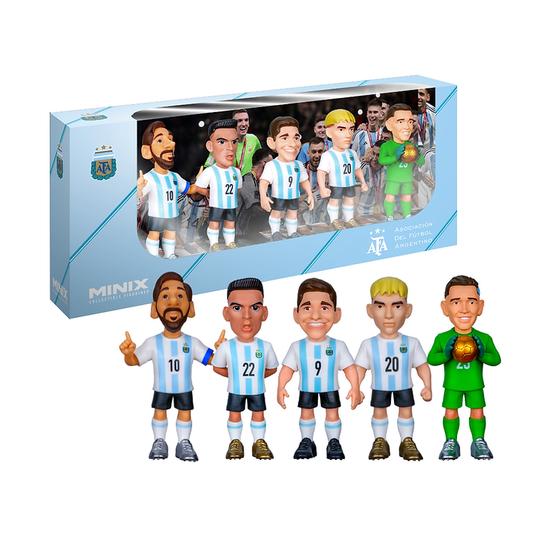 Argentina - Minix 7cm Pack 5 Players (Messi, Lautaro, Álvarez, Mastantuono, Martínez)