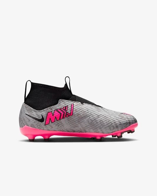 Nike Jr. Zoom Mercurial Superfly 9 Pro XXV FG- Metallic Silver/Hyper Pink