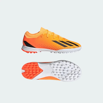 adidas X Speedportal.3 TF Junior Artificial Turf Soccer Cleats - Solar Gold / Core Black / Team Solar Orange